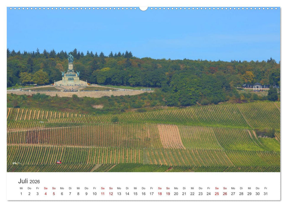 Rheingau - Land des Weines und der Bauwerks (CALVENDO Premium Wandkalender 2026)