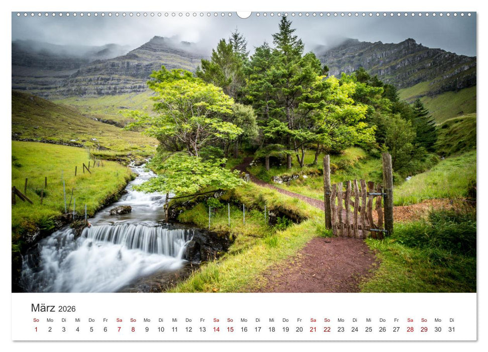 Färöer Inseln - Geheimnisvolle Inseln im Nordatlantik (CALVENDO Premium Wandkalender 2026)