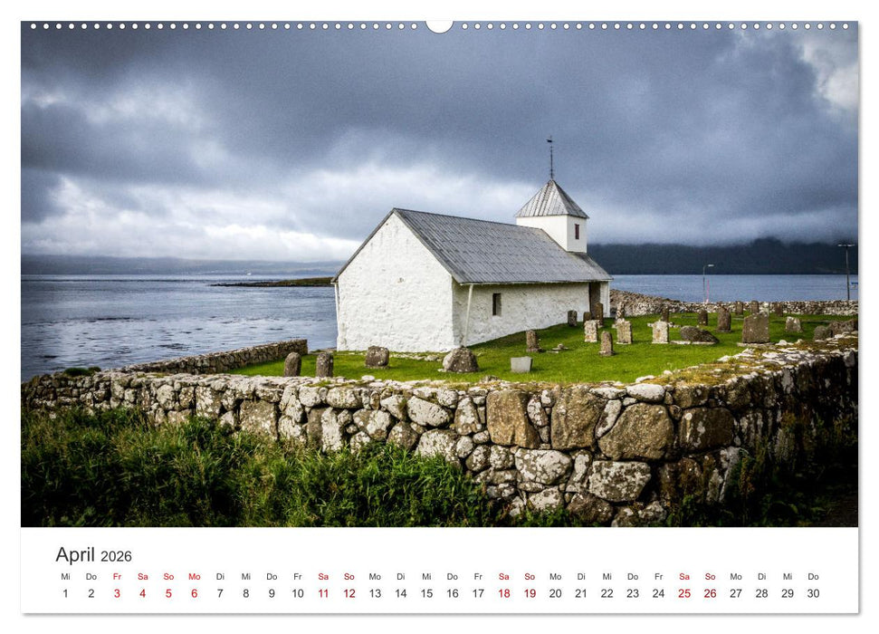 Färöer Inseln - Geheimnisvolle Inseln im Nordatlantik (CALVENDO Premium Wandkalender 2026)