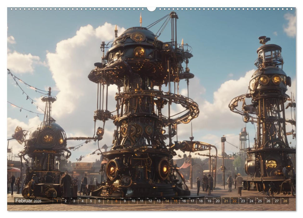 Steampunk Maschinen der Straße (CALVENDO Premium Wandkalender 2026)
