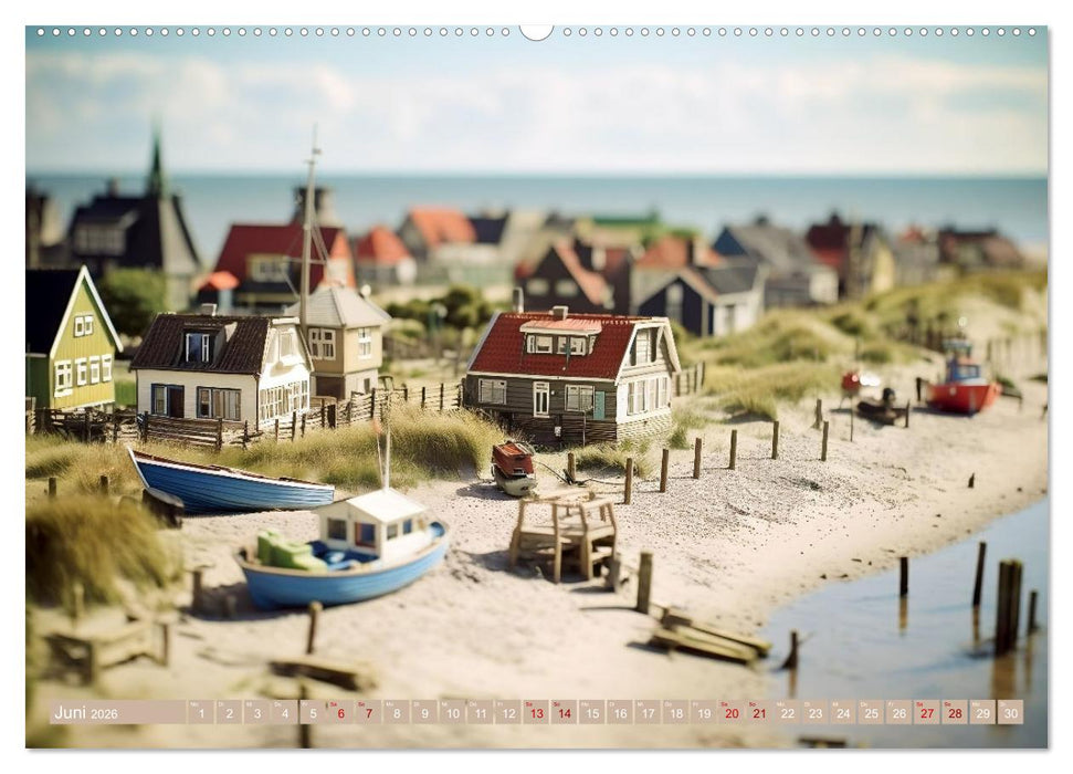 Miniaturwelt - Sehnsuchtsort Nordseeküste (CALVENDO Premium Wandkalender 2026)