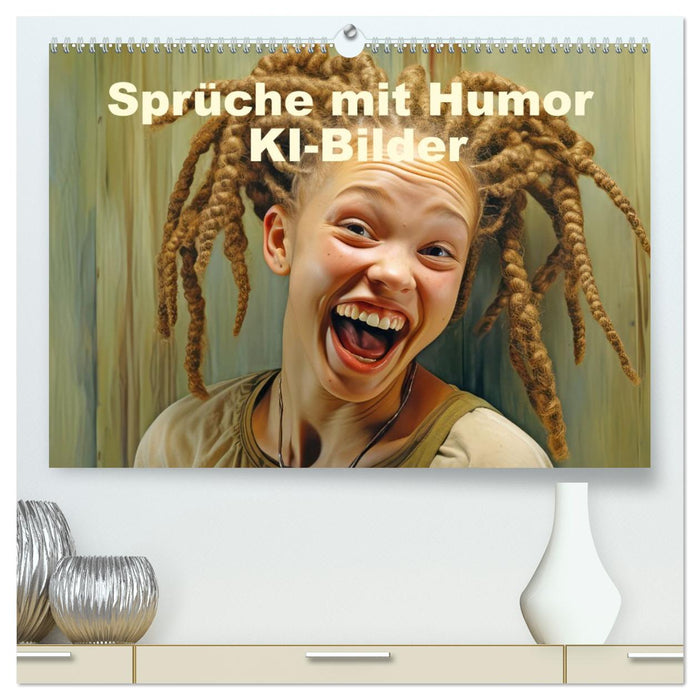 Sprüche mit Humor - KI-Bilder (CALVENDO Premium Wandkalender 2026)