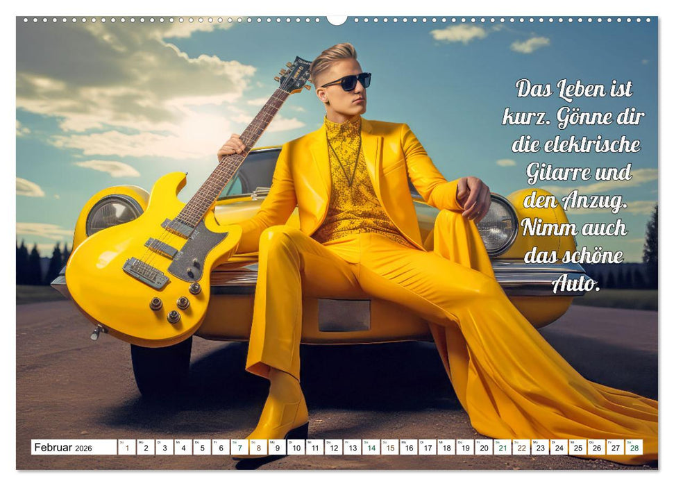 Sprüche mit Humor - KI-Bilder (CALVENDO Premium Wandkalender 2026)