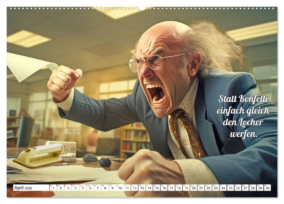 Sprüche mit Humor - KI-Bilder (CALVENDO Premium Wandkalender 2026)