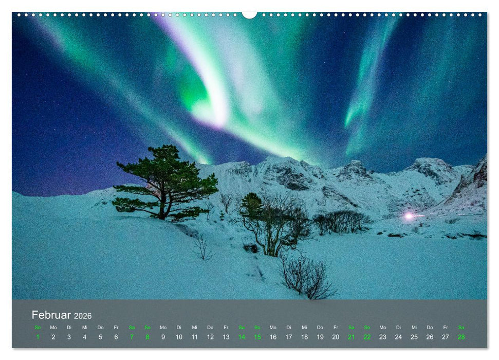 Naturwunder Polarlicht (CALVENDO Premium Wandkalender 2026)