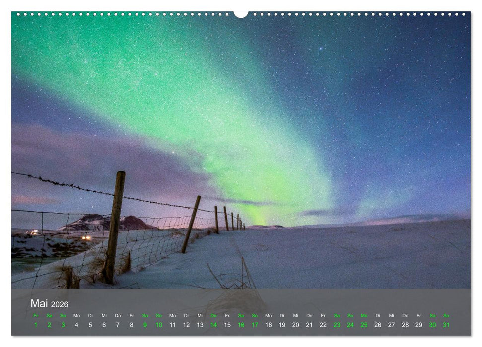 Naturwunder Polarlicht (CALVENDO Premium Wandkalender 2026)
