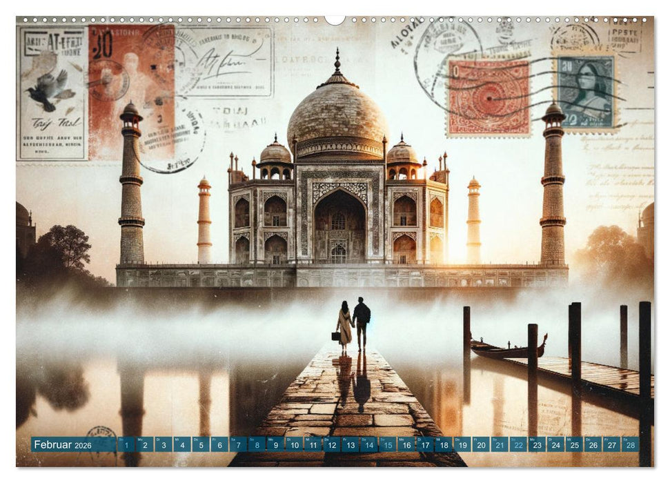 KI-Globetrotter: Mit künstlicher Intelligenz um die Welt (CALVENDO Premium Wandkalender 2026)