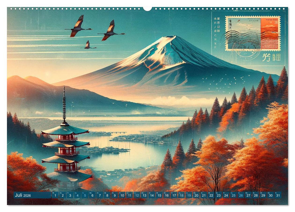 KI-Globetrotter: Mit künstlicher Intelligenz um die Welt (CALVENDO Premium Wandkalender 2026)