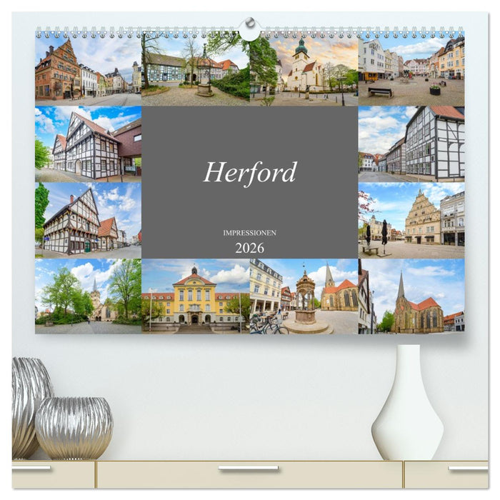 Herford Impressionen (CALVENDO Premium Wandkalender 2026)