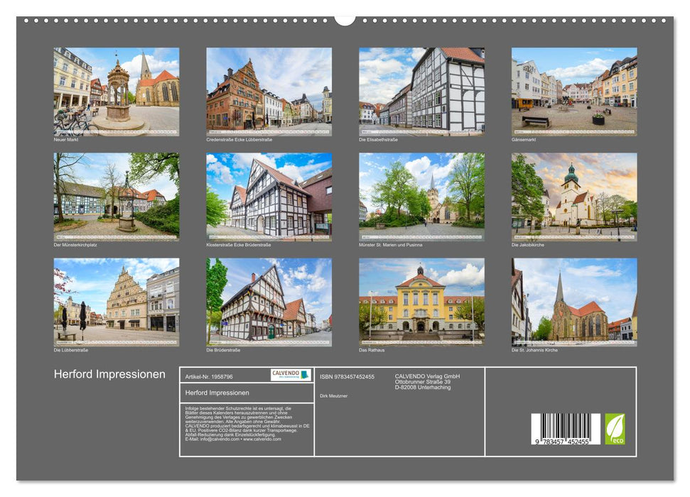 Herford Impressionen (CALVENDO Premium Wandkalender 2026)