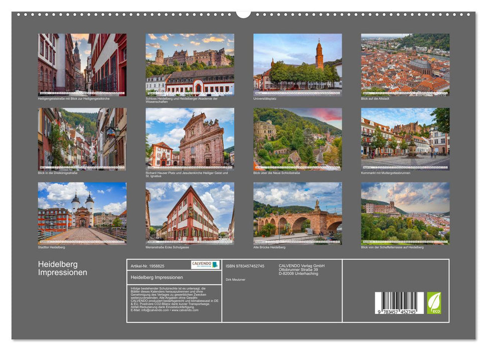 Heidelberg Impressionen (CALVENDO Premium Wandkalender 2026)