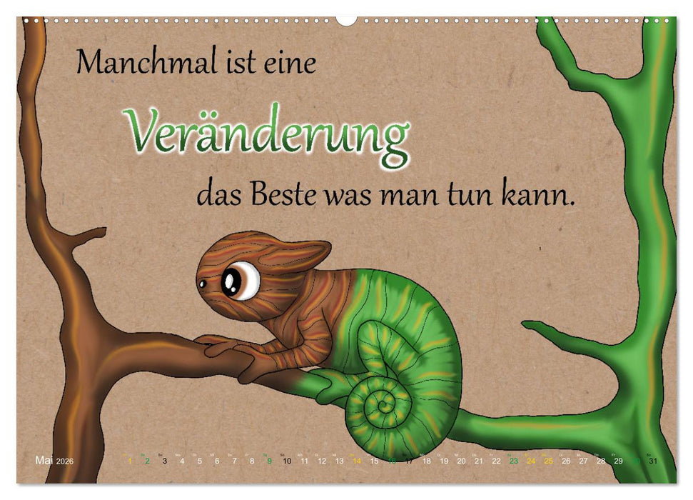 Motiviert durchs Leben (CALVENDO Premium Wandkalender 2026)