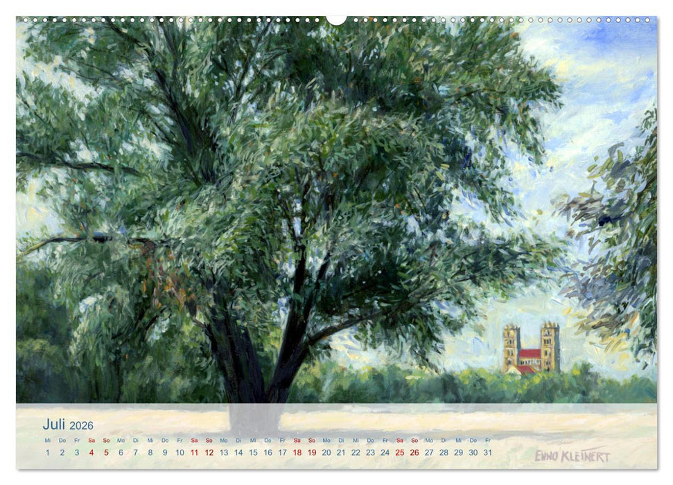 Skizzen aus München (CALVENDO Premium Wandkalender 2026)