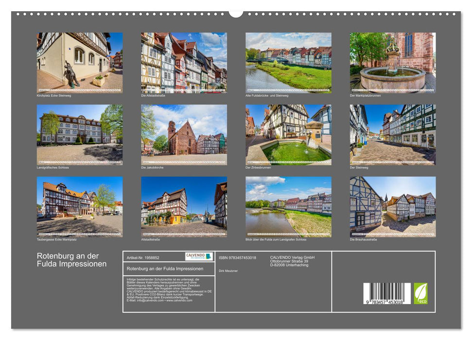 Rotenburg an der Fulda Impressionen (CALVENDO Wandkalender 2026)