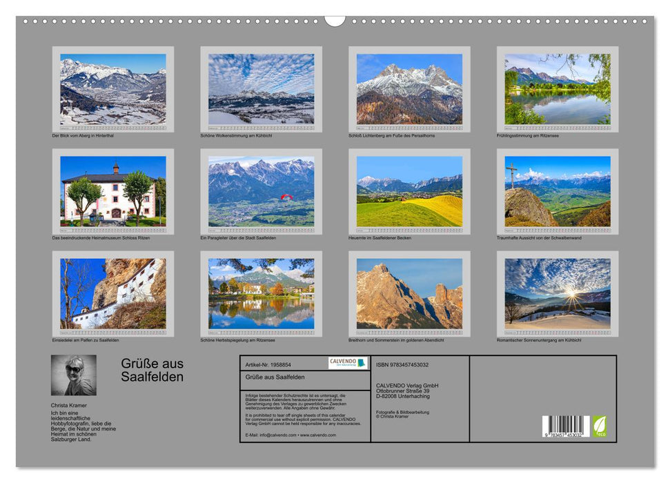 Grüße aus Saalfelden (CALVENDO Wandkalender 2026)
