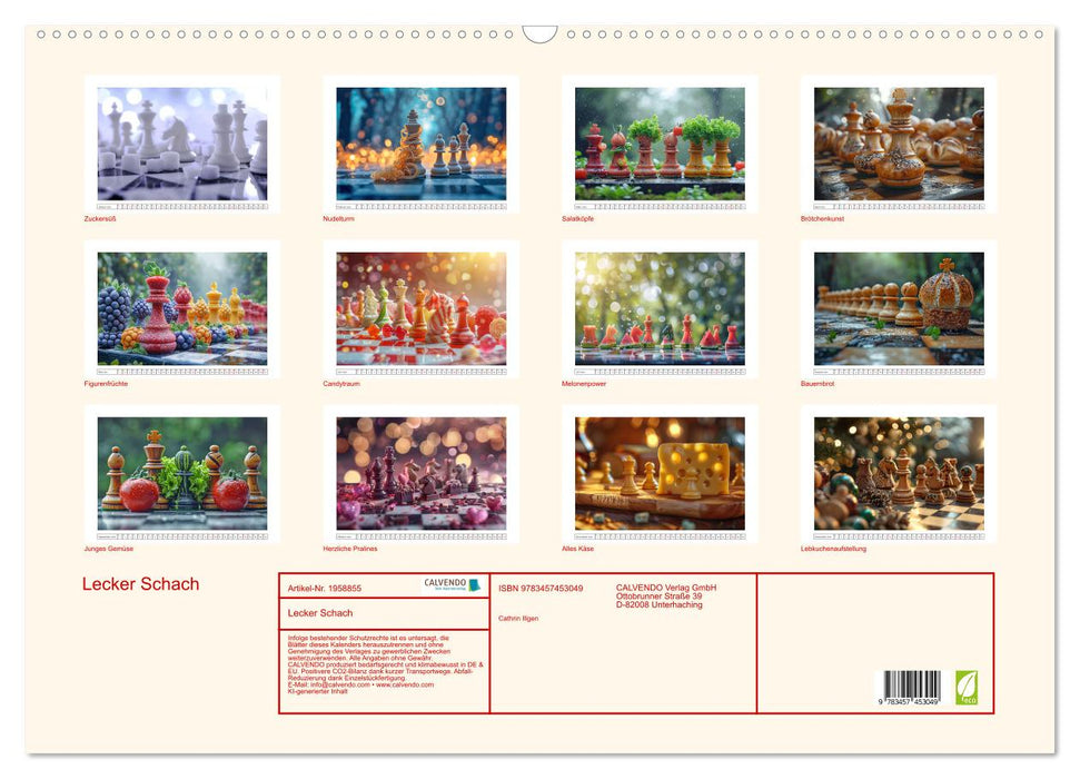 Lecker Schach (CALVENDO Wandkalender 2026)
