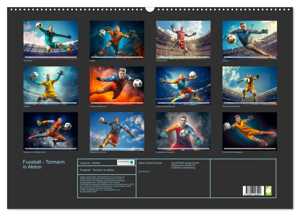 Fussball - Tormann in Aktion (CALVENDO Wandkalender 2026)