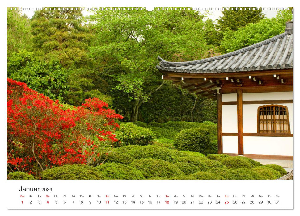 Gärten in Japan (CALVENDO Premium Wandkalender 2026)