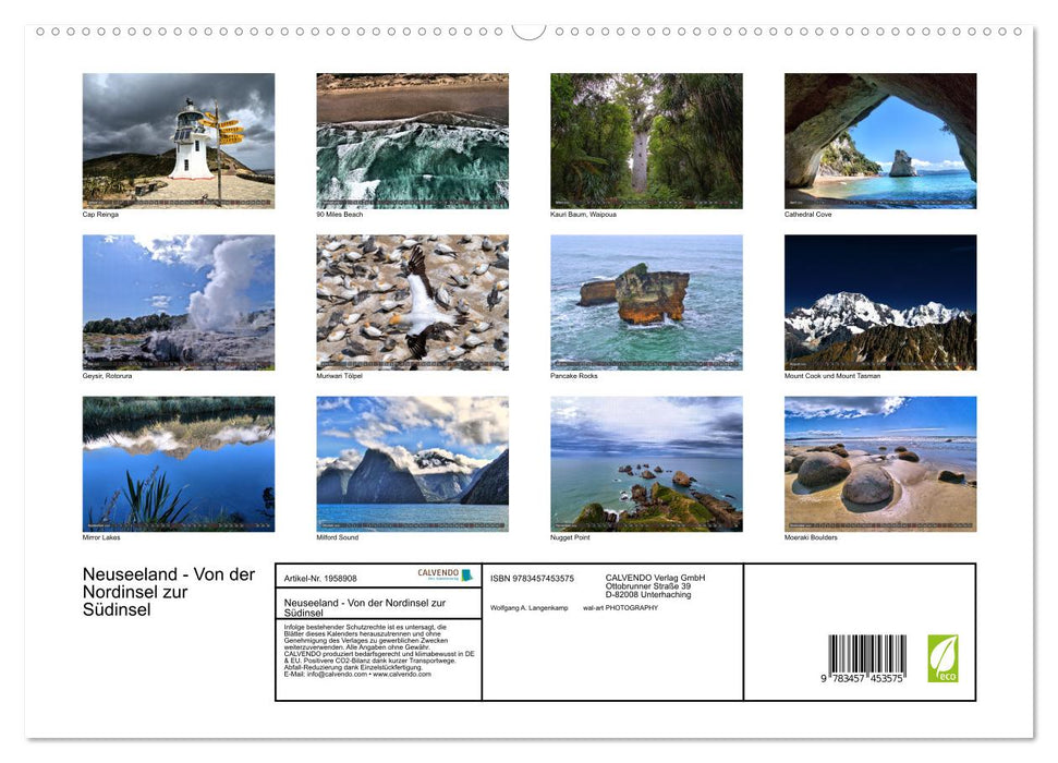 Neuseeland - Von der Nordinsel zur Südinsel (CALVENDO Premium Wandkalender 2026)