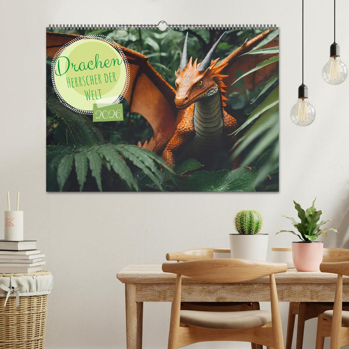 Drachen - Herrscher der Welt (CALVENDO Wandkalender 2026)