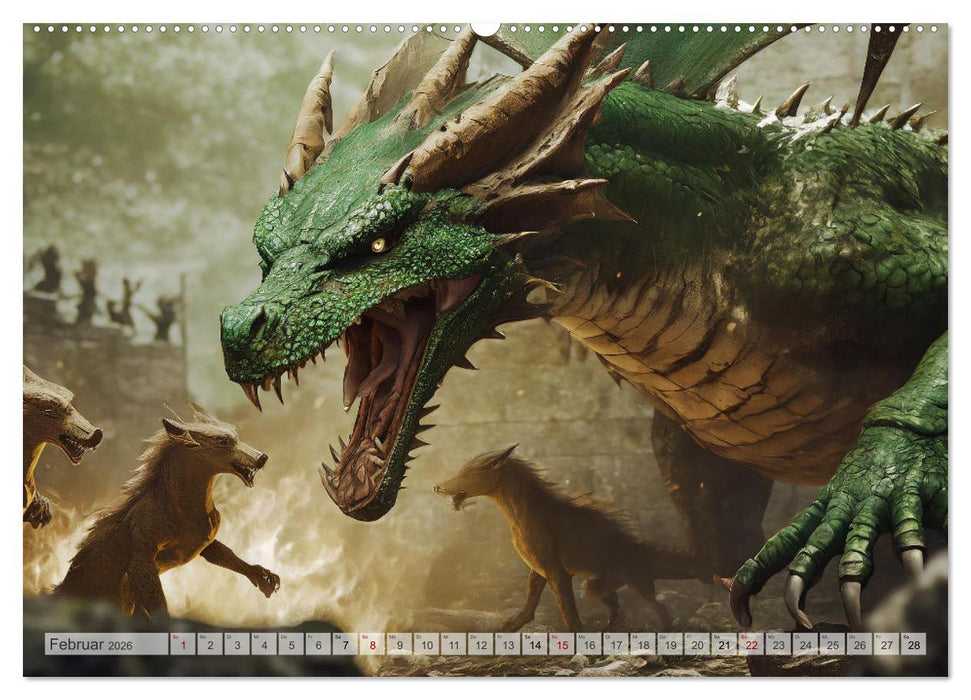 Drachen - Herrscher der Welt (CALVENDO Wandkalender 2026)