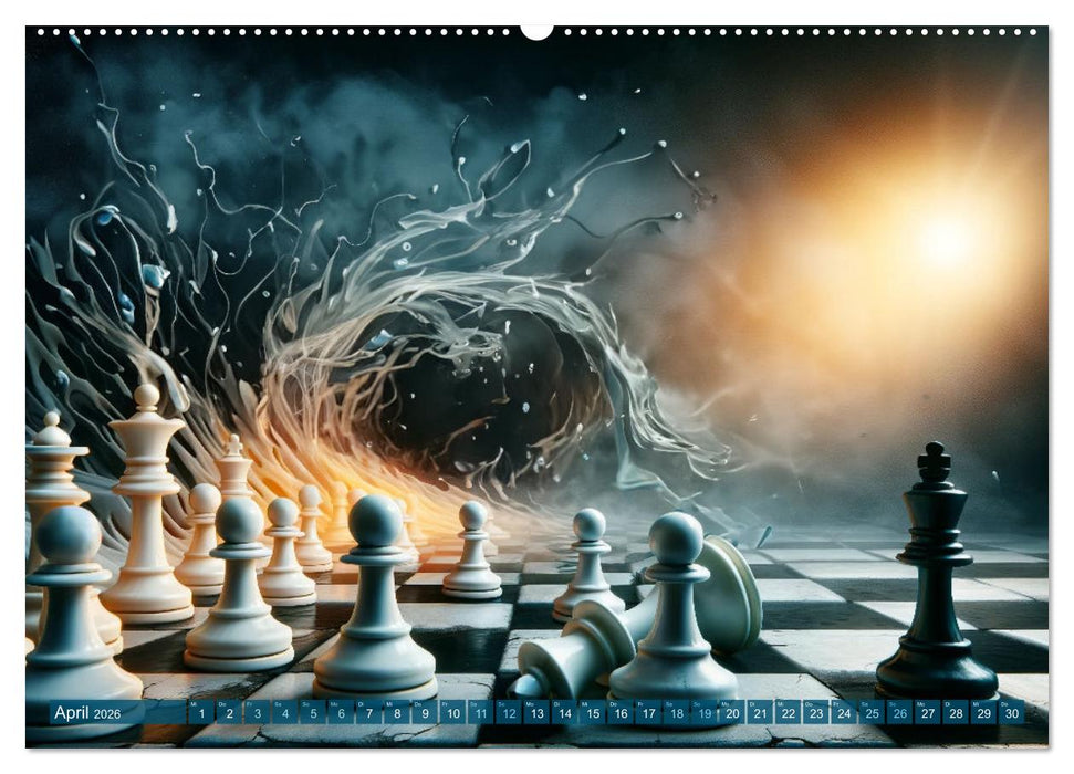 Schachwelten: Zwölf Monate im Reich der Könige (CALVENDO Premium Wandkalender 2026)