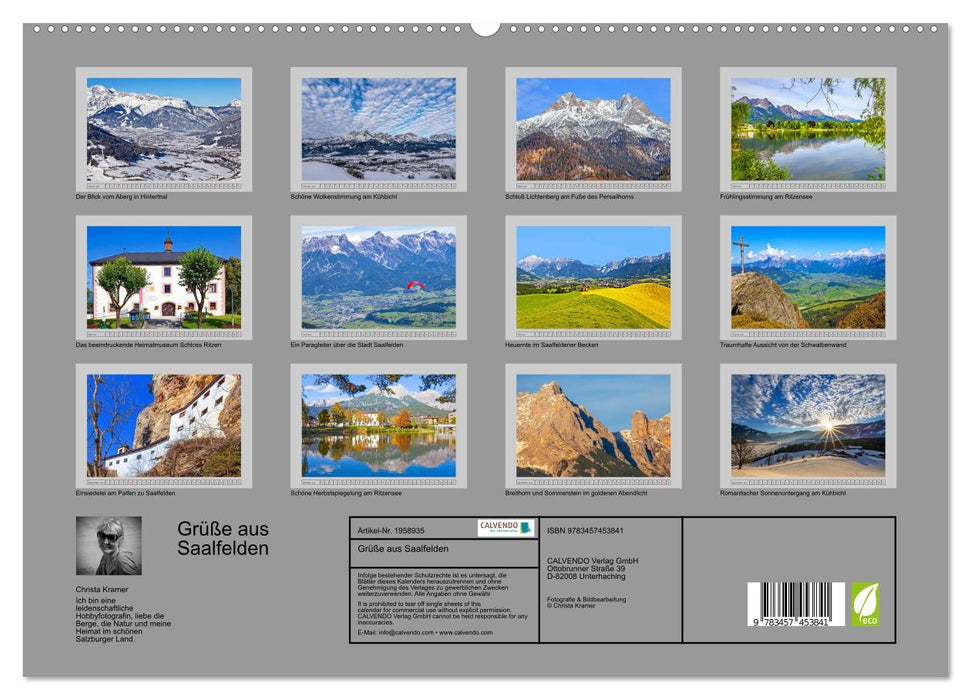 Grüße aus Saalfelden (CALVENDO Premium Wandkalender 2026)