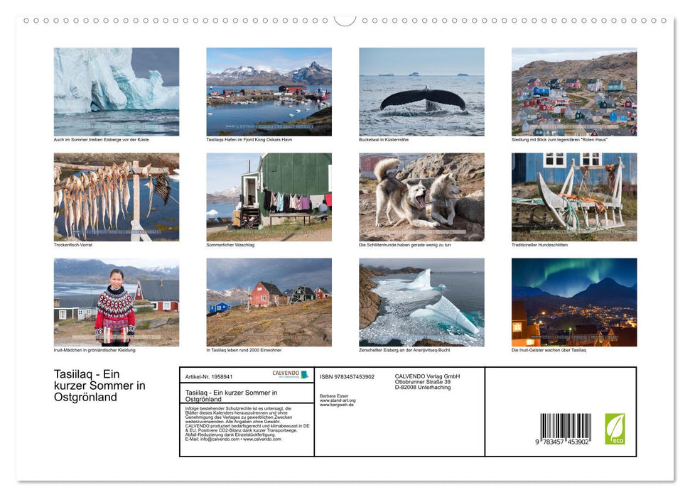 Tasiilaq - Ein kurzer Sommer in Ostgrönland (CALVENDO Premium Wandkalender 2026)