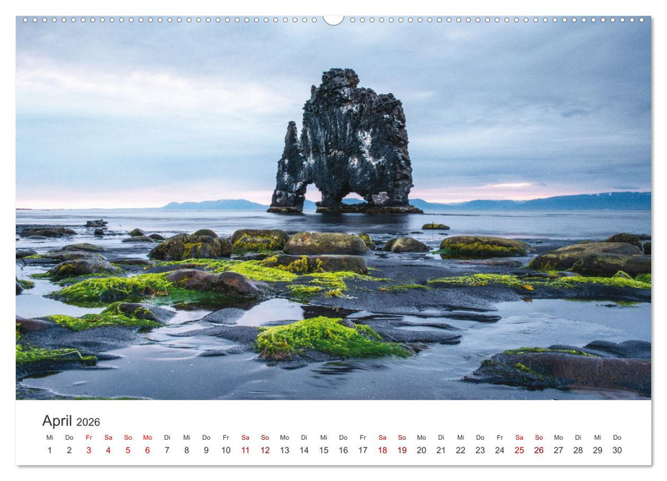Sommer in Island (CALVENDO Wandkalender 2026)