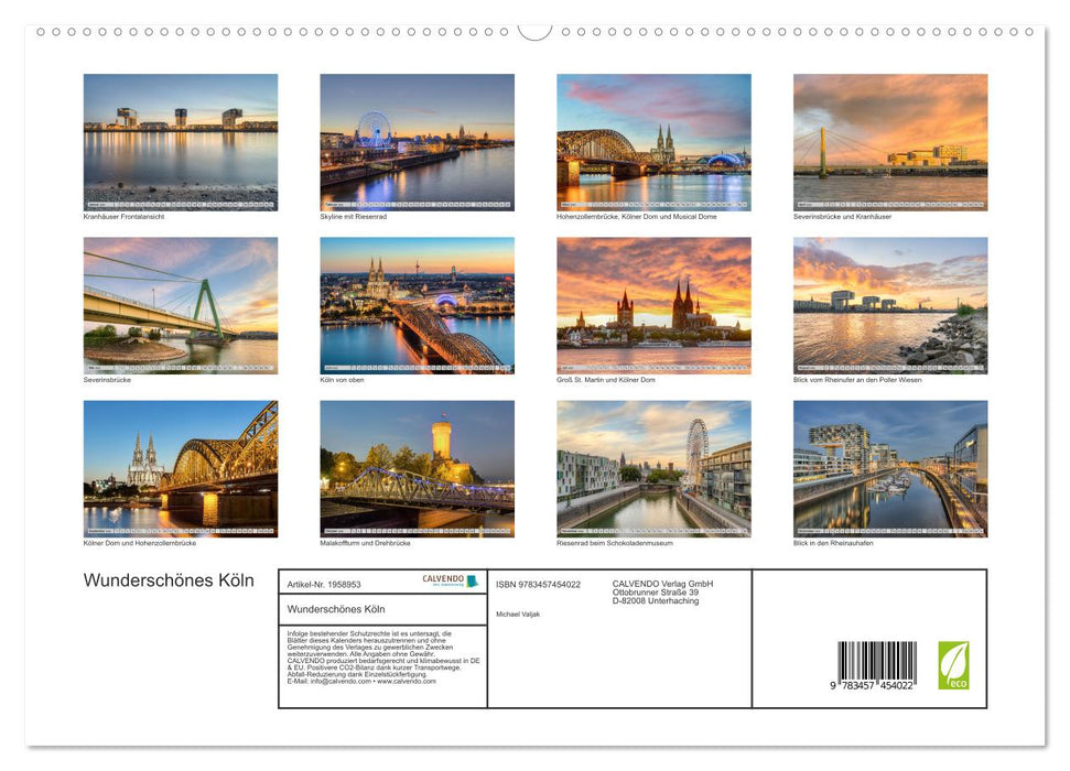Wunderschönes Köln (CALVENDO Premium Wandkalender 2026)
