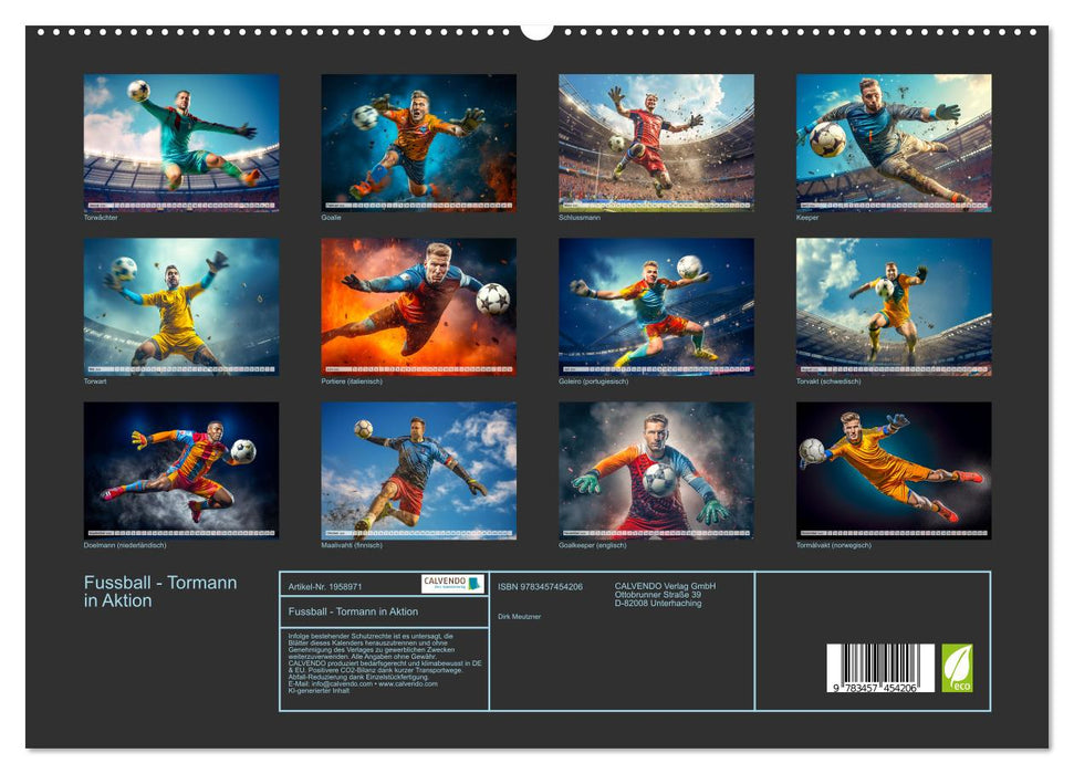Fussball - Tormann in Aktion (CALVENDO Premium Wandkalender 2026)