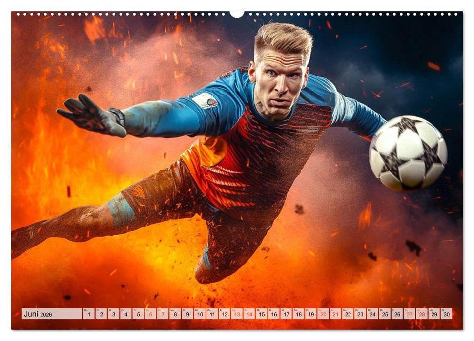 Fussball - Tormann in Aktion (CALVENDO Premium Wandkalender 2026)