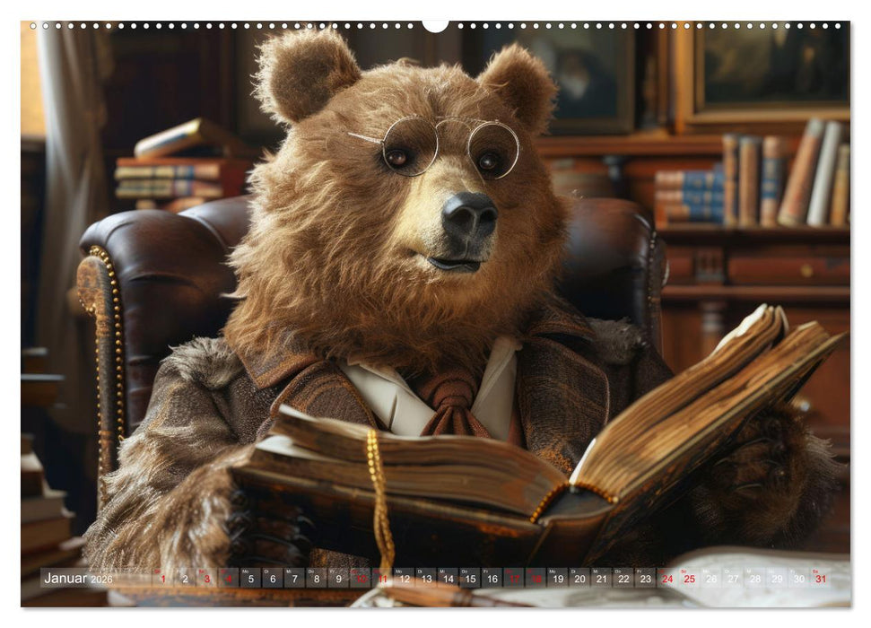 Bären im Büro (CALVENDO Premium Wandkalender 2026)