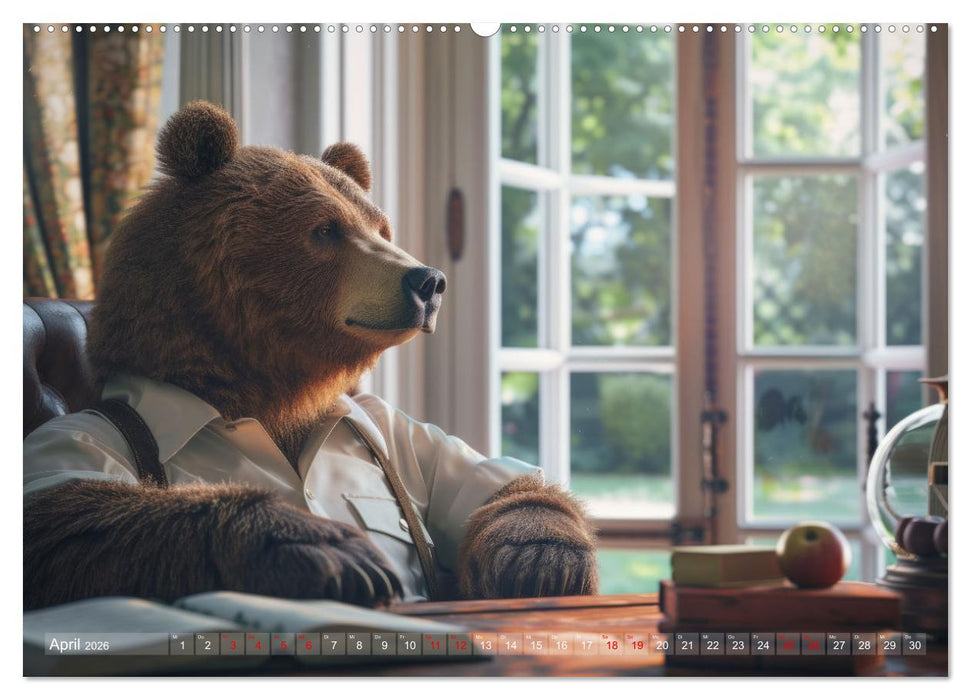 Bären im Büro (CALVENDO Premium Wandkalender 2026)