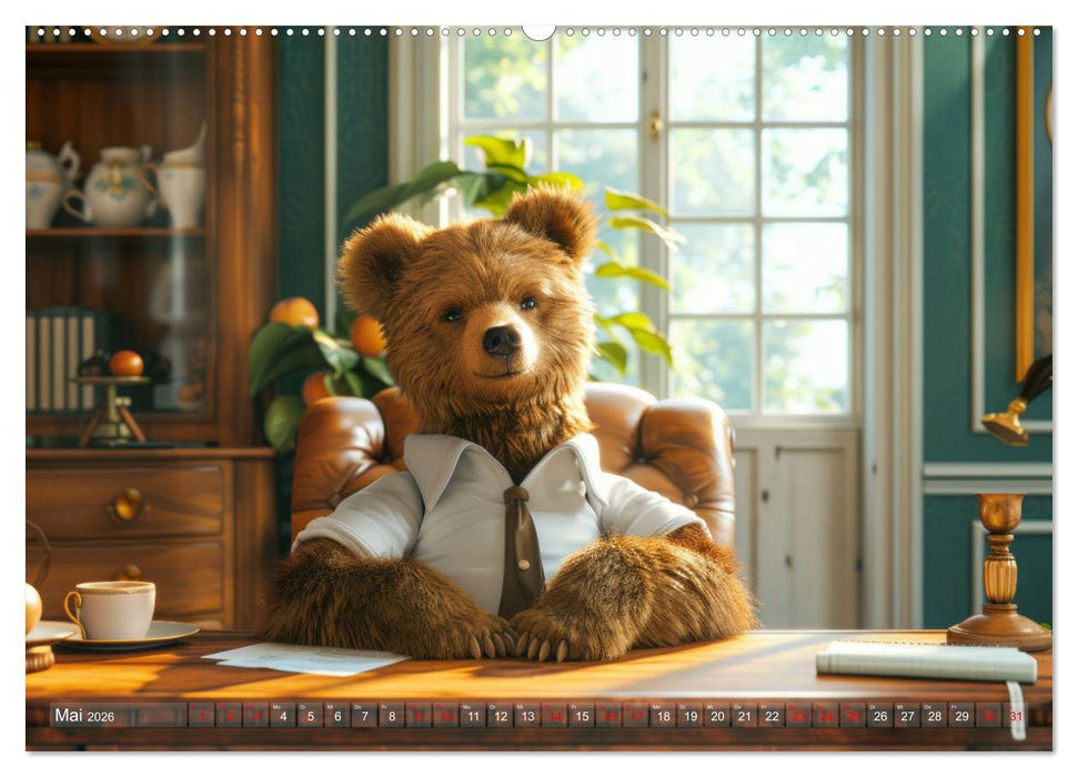 Bären im Büro (CALVENDO Premium Wandkalender 2026)