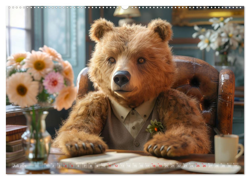 Bären im Büro (CALVENDO Premium Wandkalender 2026)