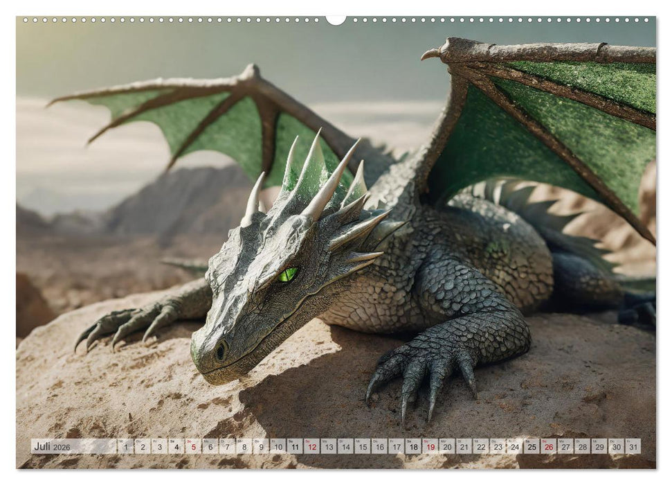 Drachen - Herrscher der Welt (CALVENDO Premium Wandkalender 2026)