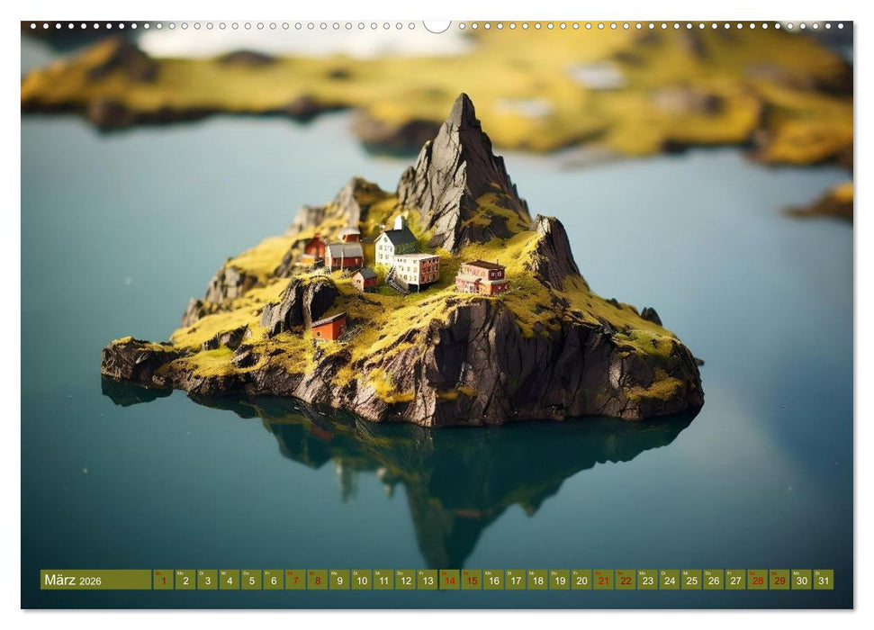 Miniaturwelt Inseln (CALVENDO Wandkalender 2026)