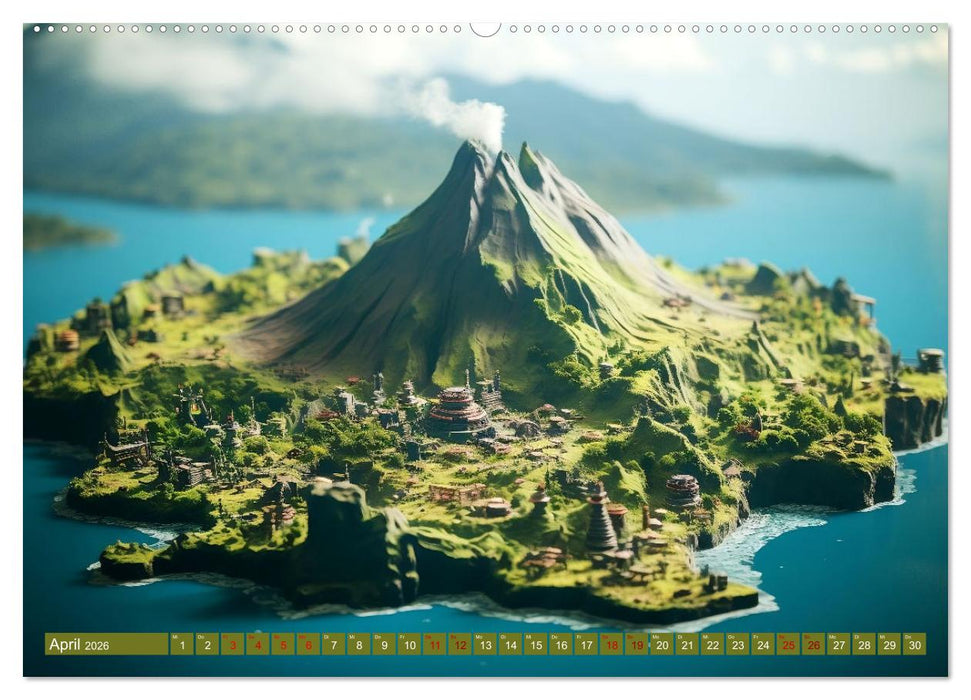 Miniaturwelt Inseln (CALVENDO Wandkalender 2026)