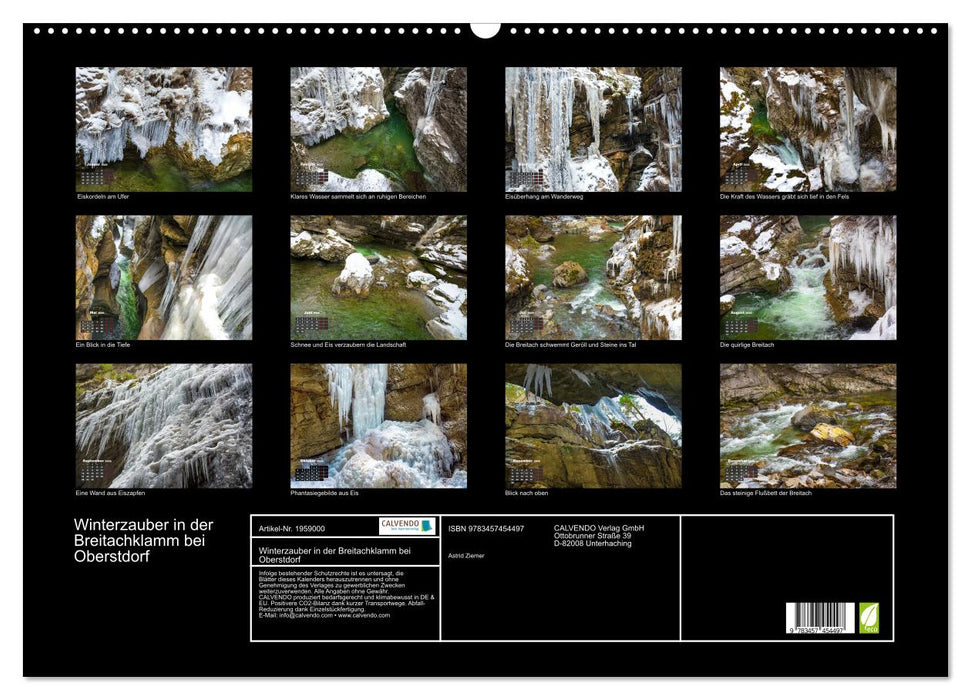 Winterzauber in der Breitachklamm bei Oberstdorf (CALVENDO Wandkalender 2026)