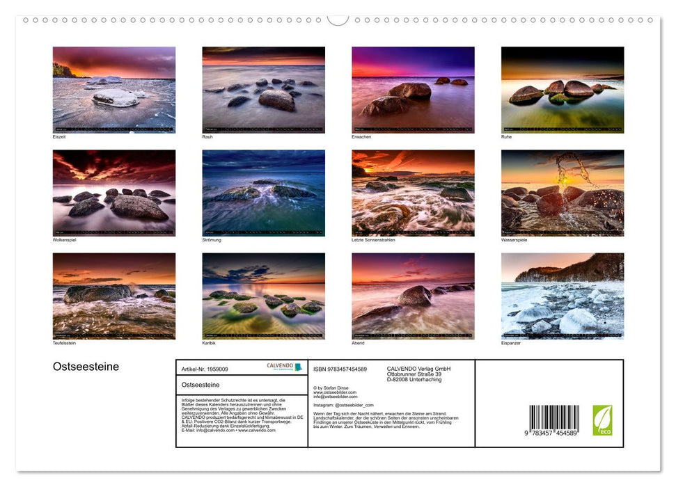 Ostseesteine (CALVENDO Premium Wandkalender 2026)