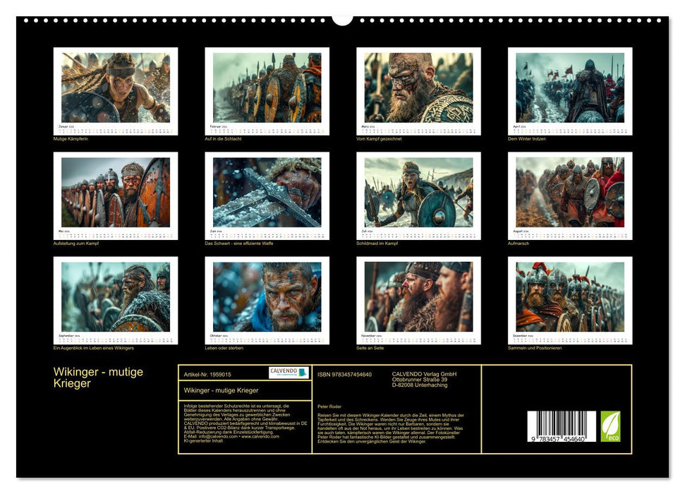 Wikinger - mutige Krieger (CALVENDO Premium Wandkalender 2026)