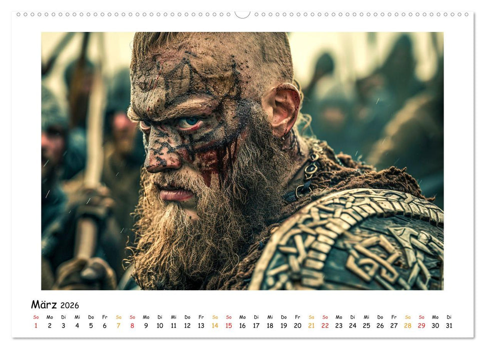 Wikinger - mutige Krieger (CALVENDO Premium Wandkalender 2026)