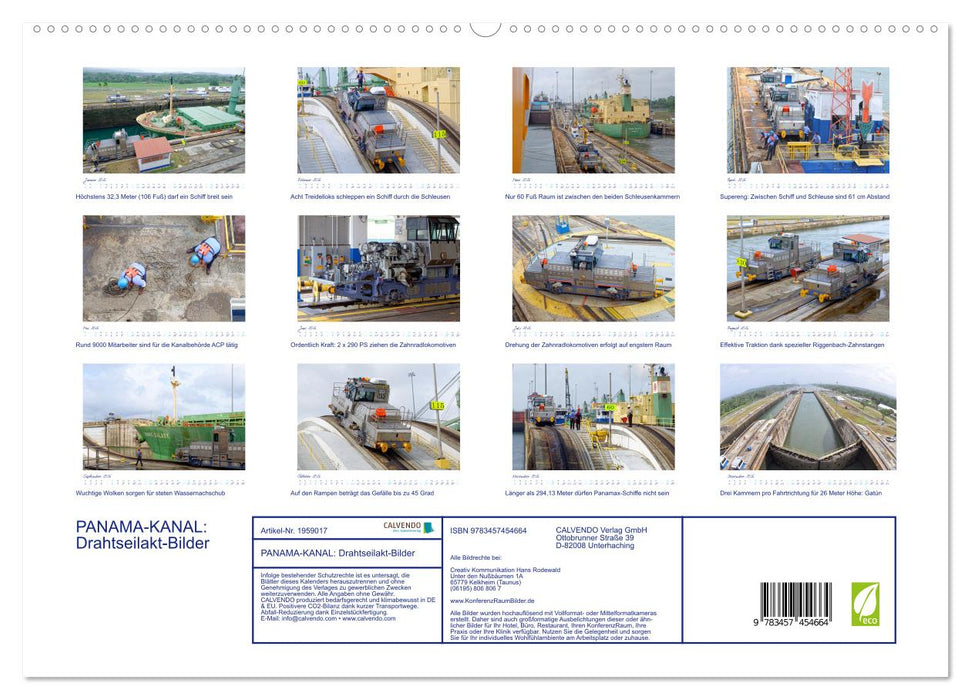 PANAMA-KANAL: Drahtseilakt-Bilder (CALVENDO Premium Wandkalender 2026)