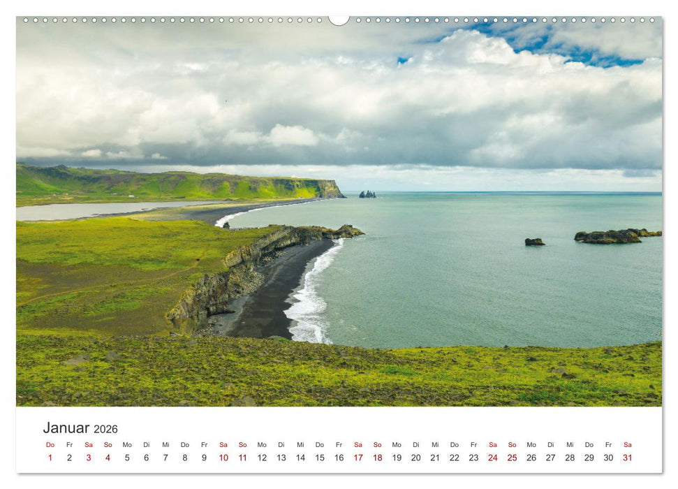 Sommer in Island (CALVENDO Premium Wandkalender 2026)