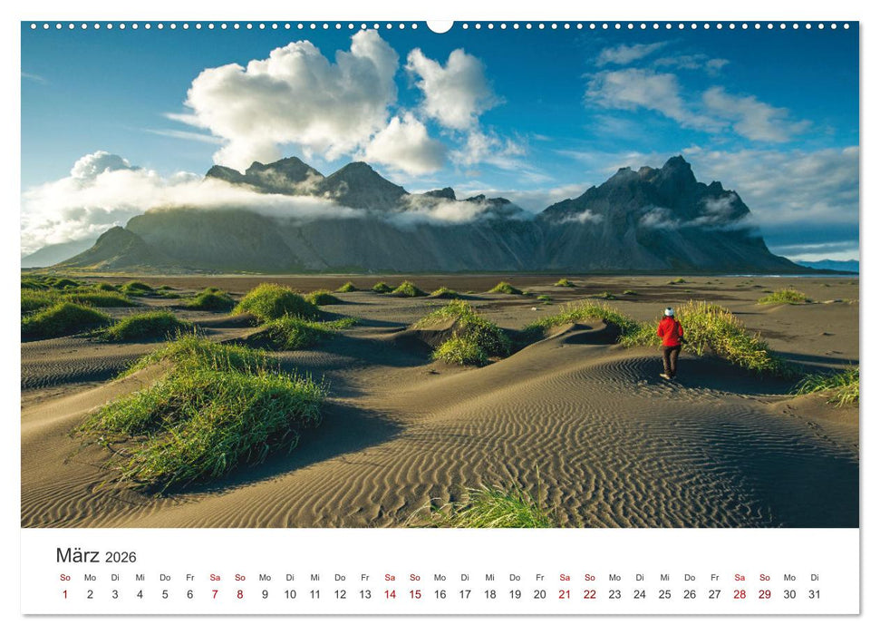 Sommer in Island (CALVENDO Premium Wandkalender 2026)