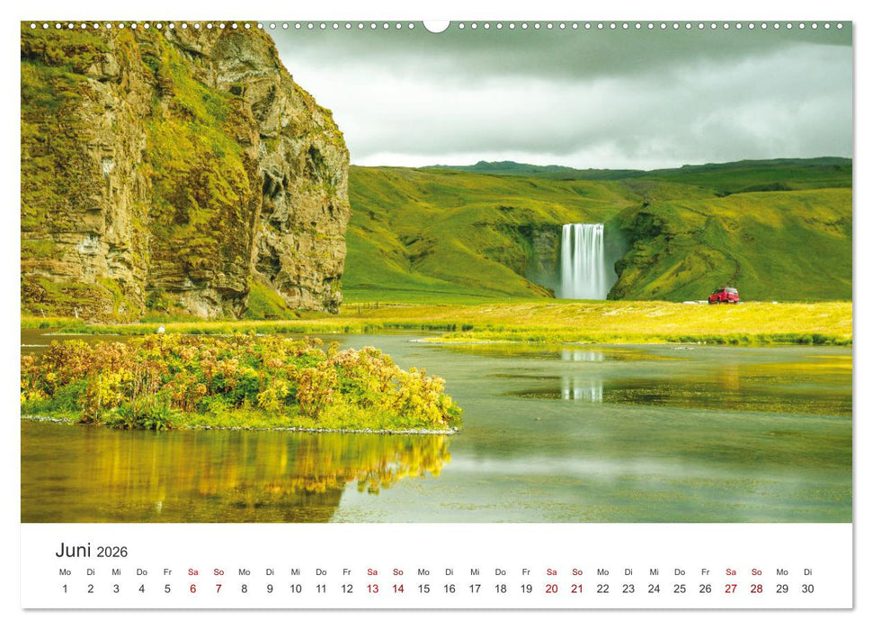 Sommer in Island (CALVENDO Premium Wandkalender 2026)