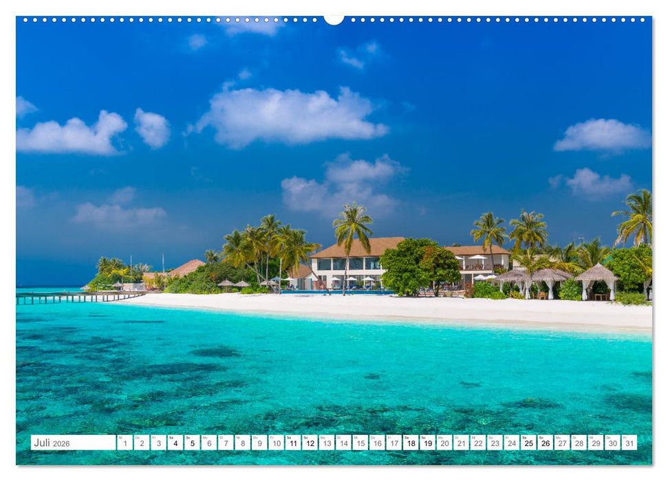 Malediven - Inselparadies im Indischen Ozean (CALVENDO Premium Wandkalender 2026)