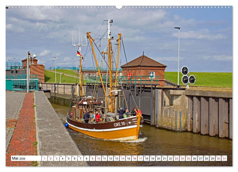 GREETSIEL - Schafe - Krabbenkutter - Möwen (CALVENDO Premium Wandkalender 2026)