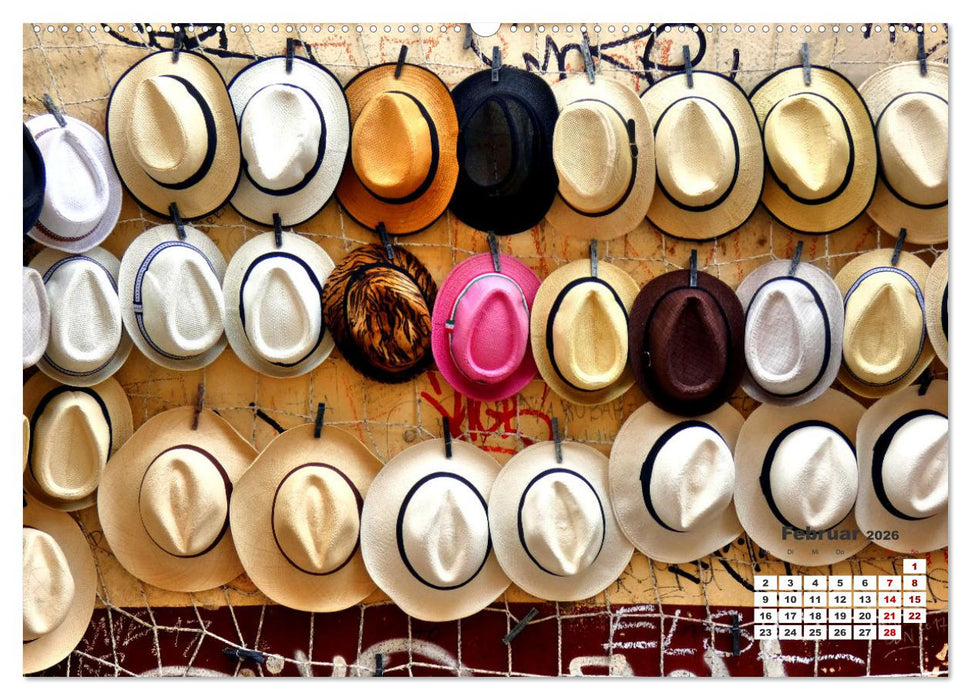 Gut BeHütet in Havanna - Kubanische Hutmode (CALVENDO Premium Wandkalender 2026)
